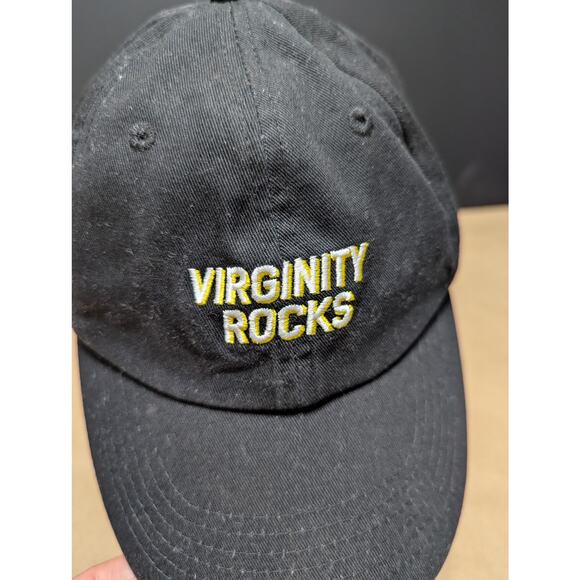 Danny Duncan Virginity Rocks Hat Black Cap Yellow Embroidered Unisex Adjustable - Picture 3 of 5